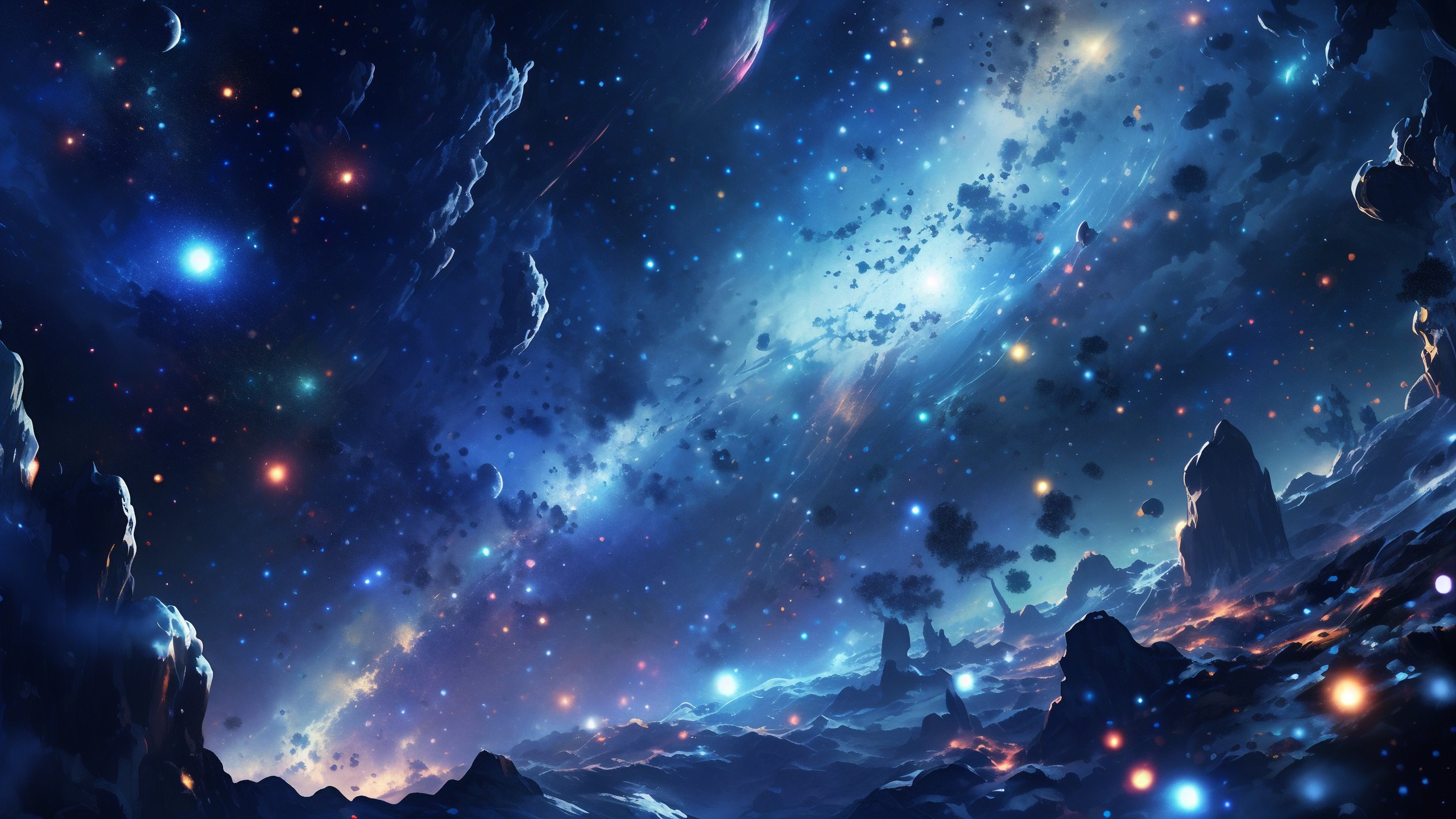 ps梦幻星空海报教程